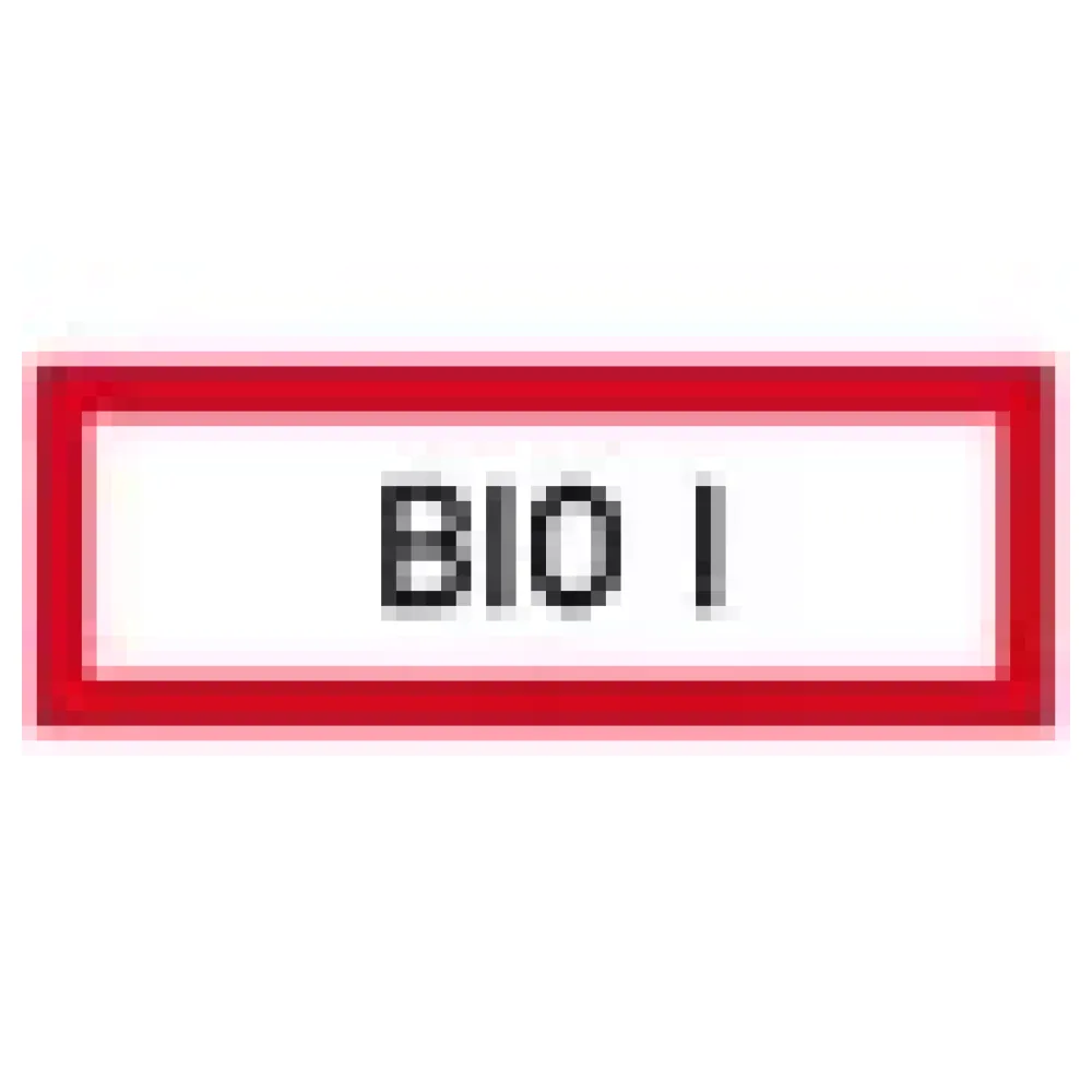 Hinweisschild für die Feuerwehr »BIO I« – Bild 3