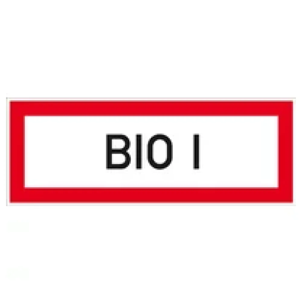 Hinweisschild für die Feuerwehr »BIO I« – Bild 2