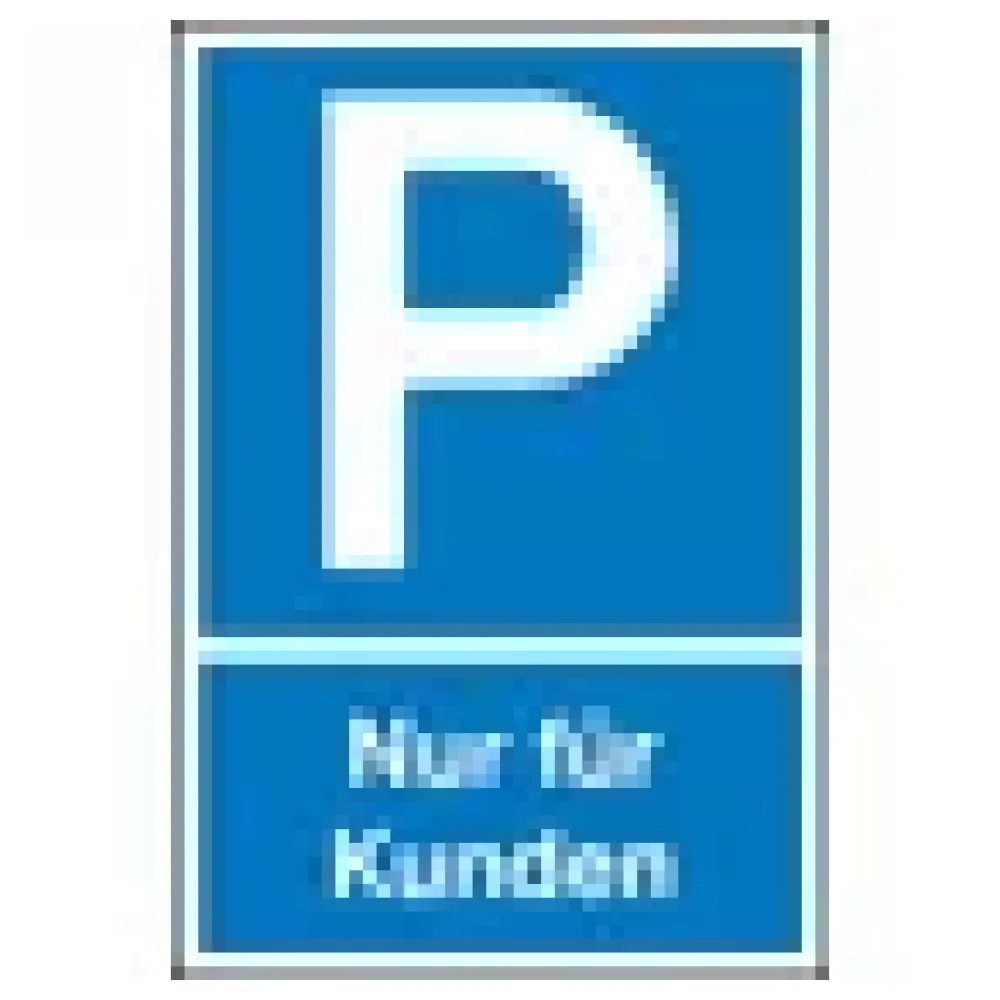 Parkplatzschild »Symbol: P, Text: Nur für Kunden« – Bild 3