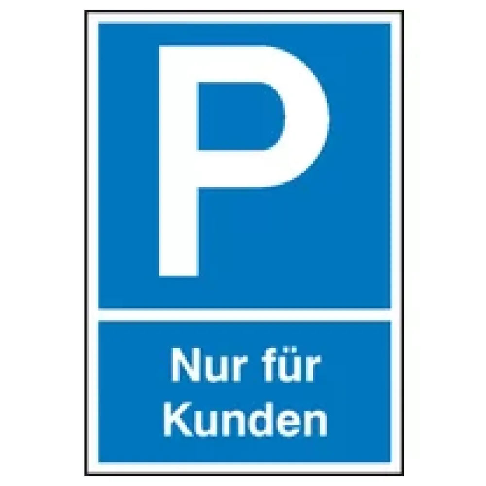 Parkplatzschild »Symbol: P, Text: Nur für Kunden« – Bild 2