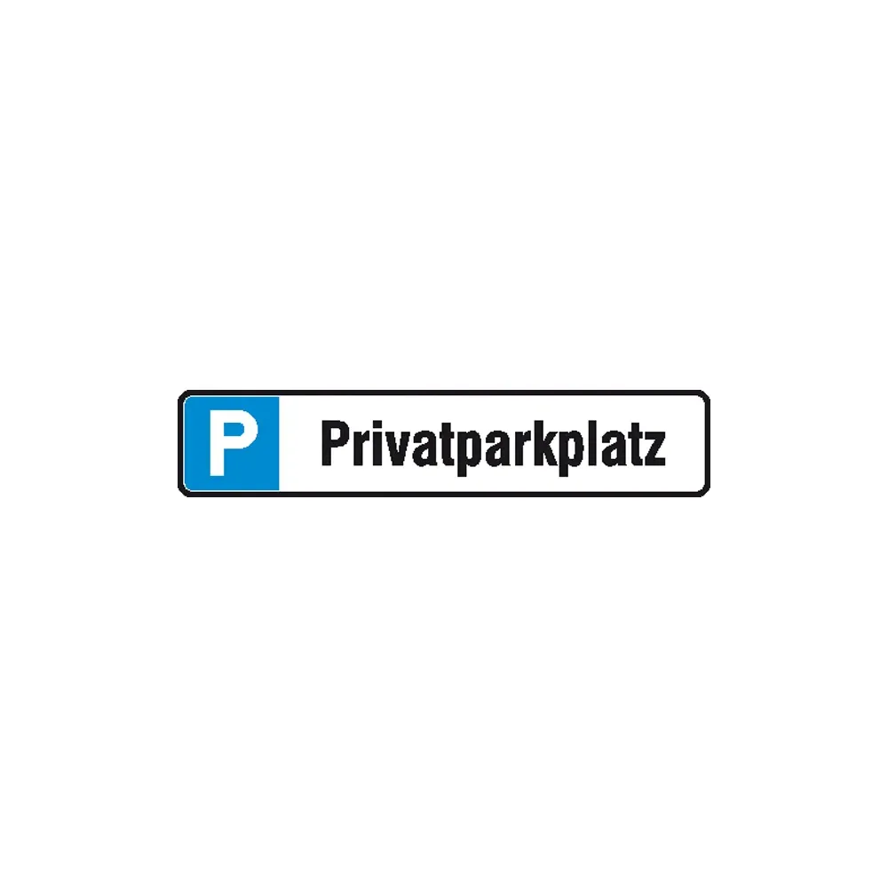 Parkplatzschild »Symbol: P, Text: Privatparkplatz«
