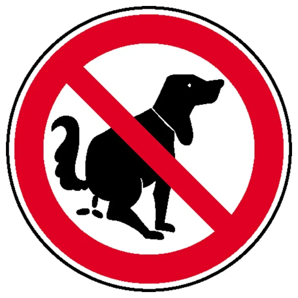 Verbotsschild »Hier kein Hundeklo«