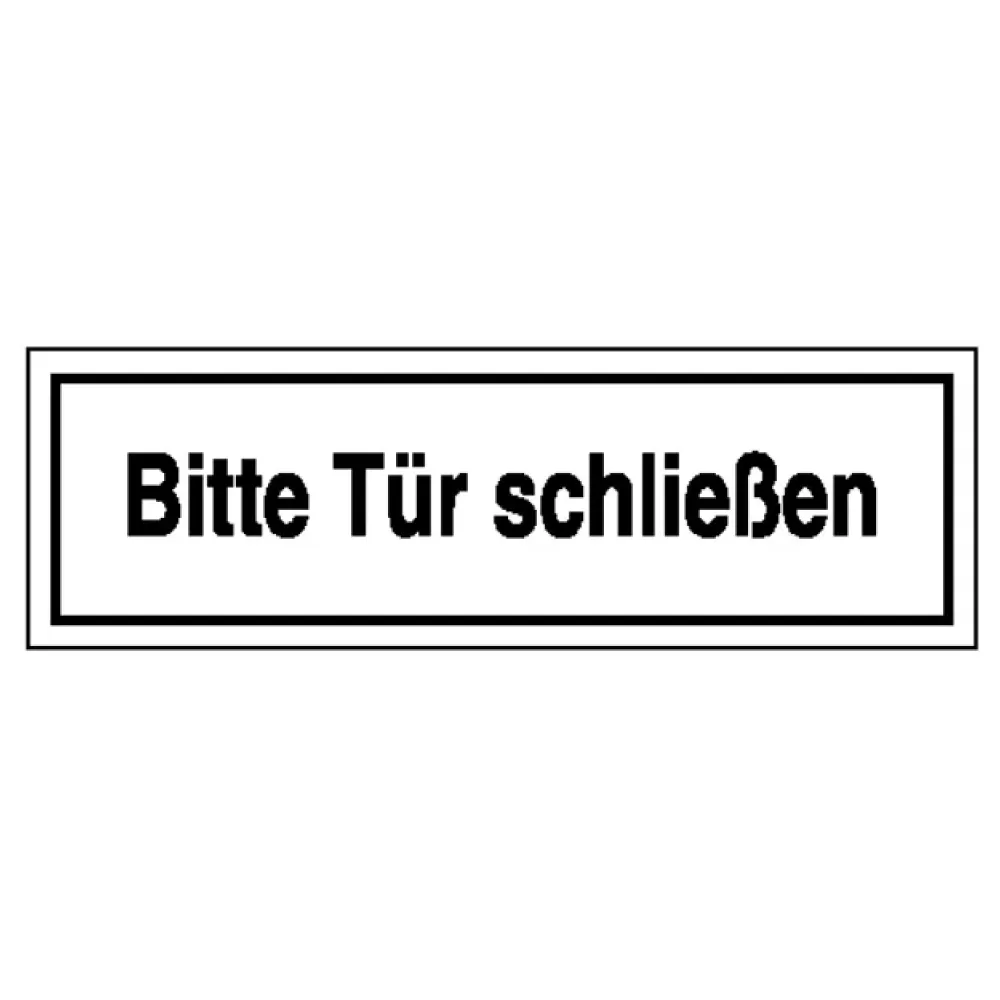 Hinweisschild »Bitte Tür schließen«
