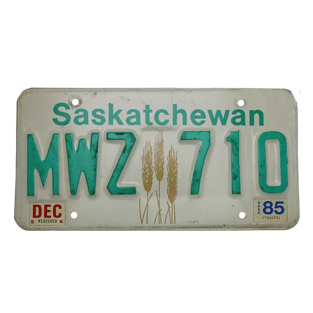 Kanadisches Kennzeichen Saskatchewan - original Nummernschild aus Kanada