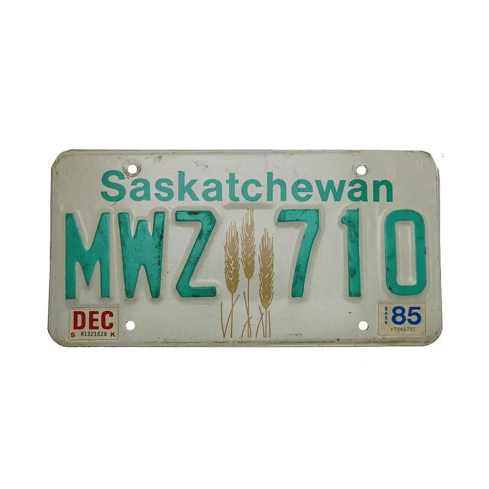 Kanadisches Kennzeichen Saskatchewan - original Nummernschild aus Kanada