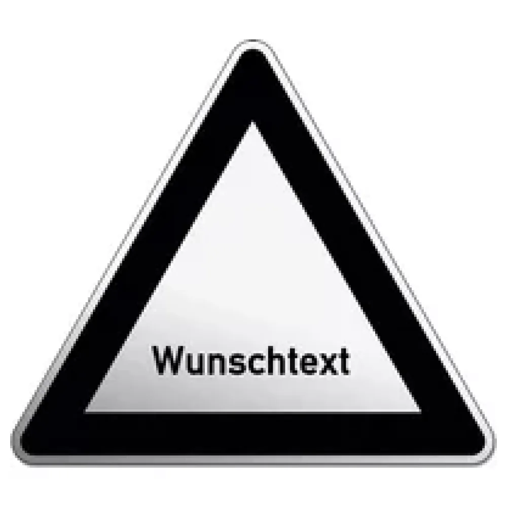Gefahrenzeichen Black Edition ohne Wunschtext – Bild 2