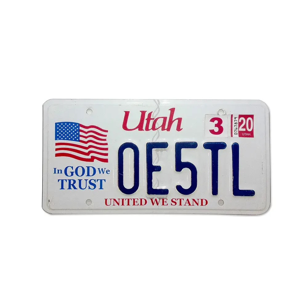 US Kennzeichen Utah - In God we trust - original
