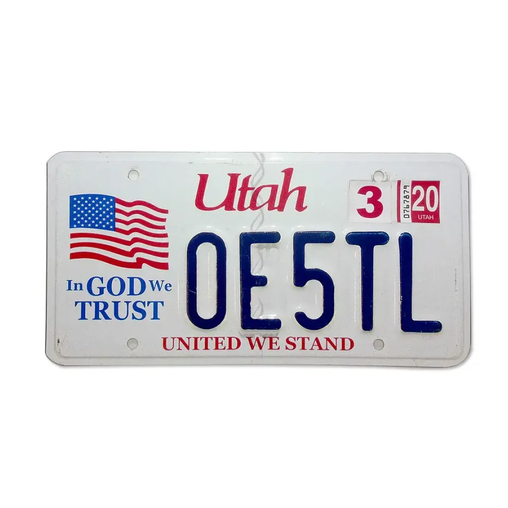 US Kennzeichen Utah - In God we trust - original