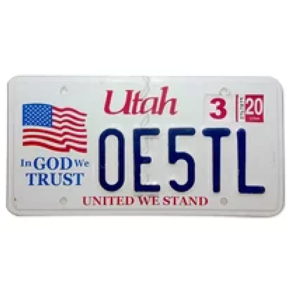 US Kennzeichen Utah - In God we trust - original – Bild 2
