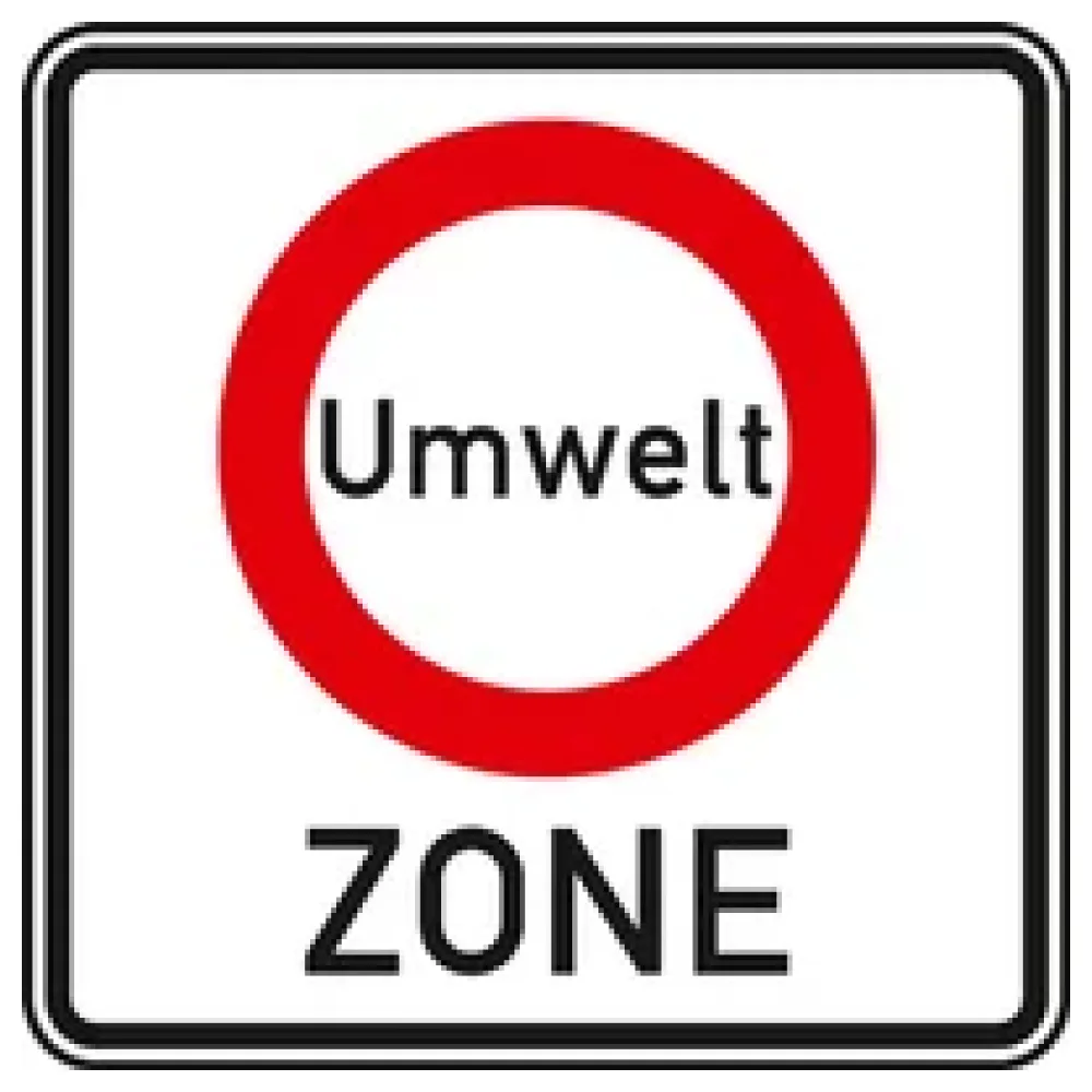 Verkehrsschild - Beginn einer Verkehrsverbotszone - Umwelt Zone – Bild 2