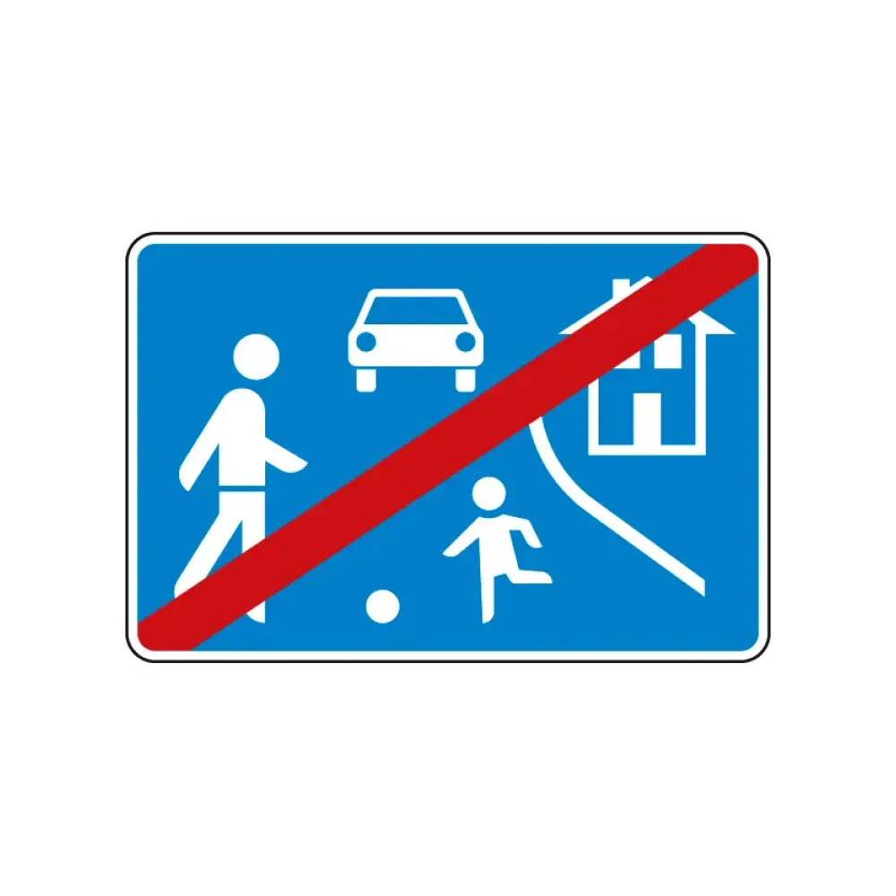 Verkehrszeichen StVO - Ende einer verkehrsberuhigten Zone