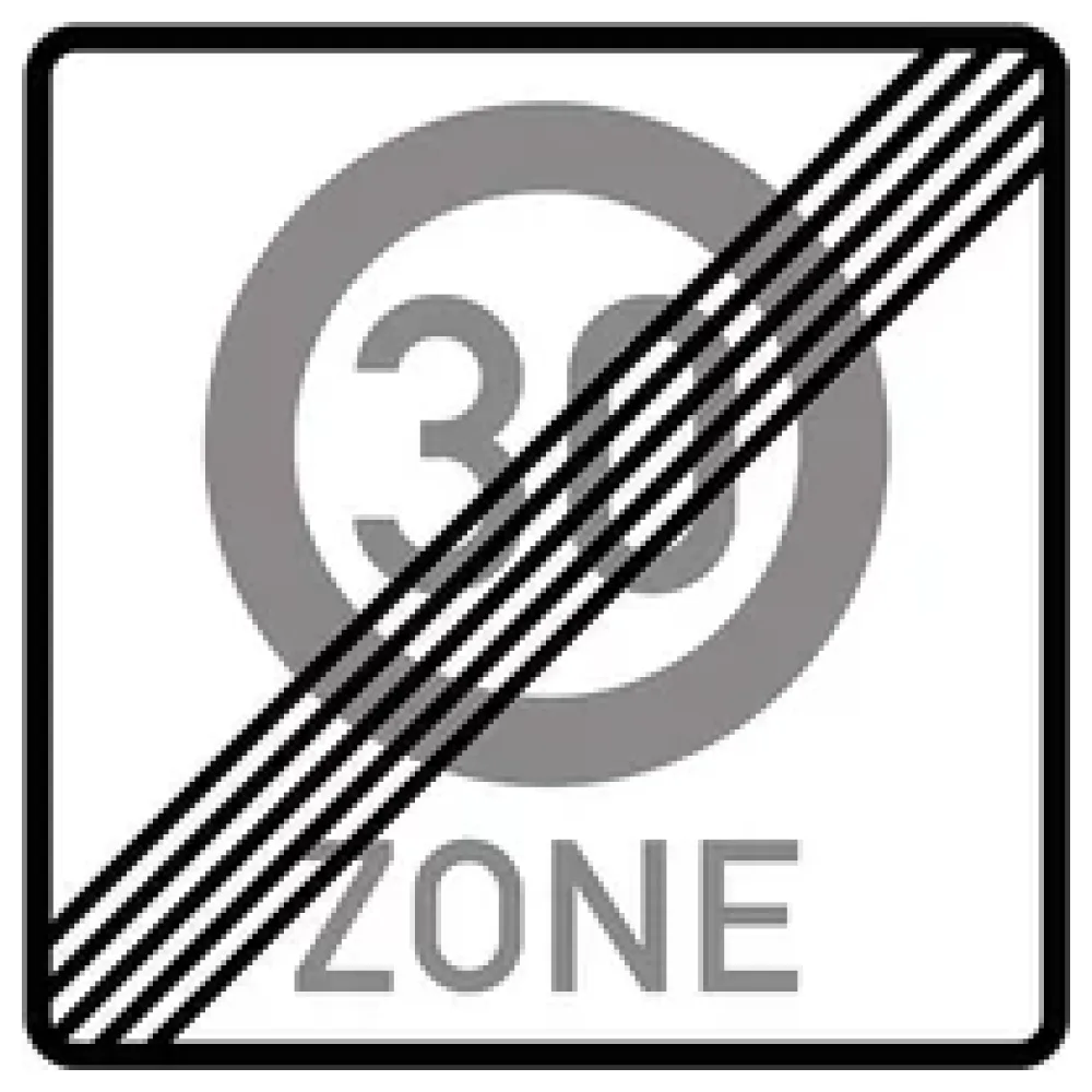 Verkehrsschild - Ende einer Tempo 30-Zone – Bild 2