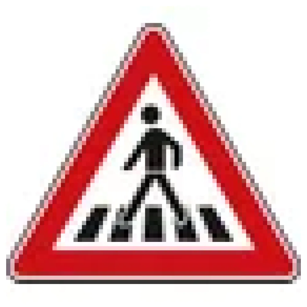 Verkehrszeichen StVO - Dreieckiges Verkehrsschild Fußgängerüberweg – Bild 3