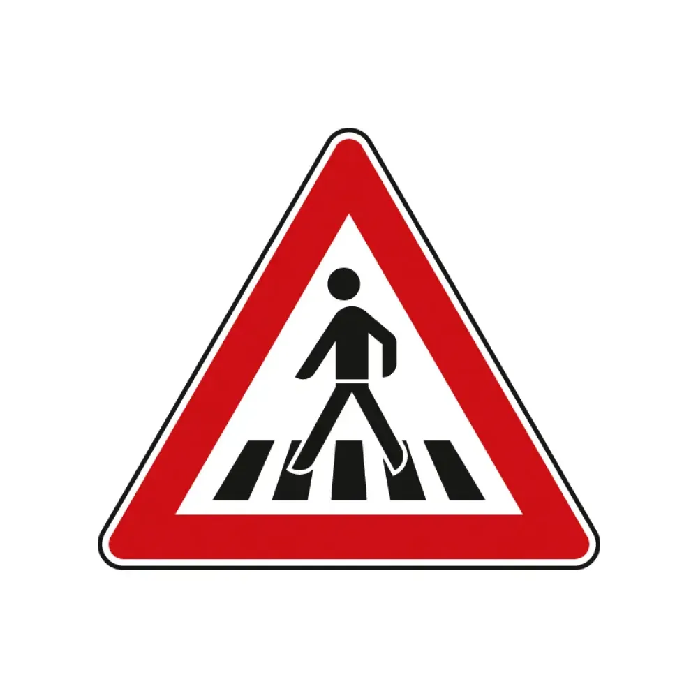 Verkehrszeichen StVO - Dreieckiges Verkehrsschild Fußgängerüberweg