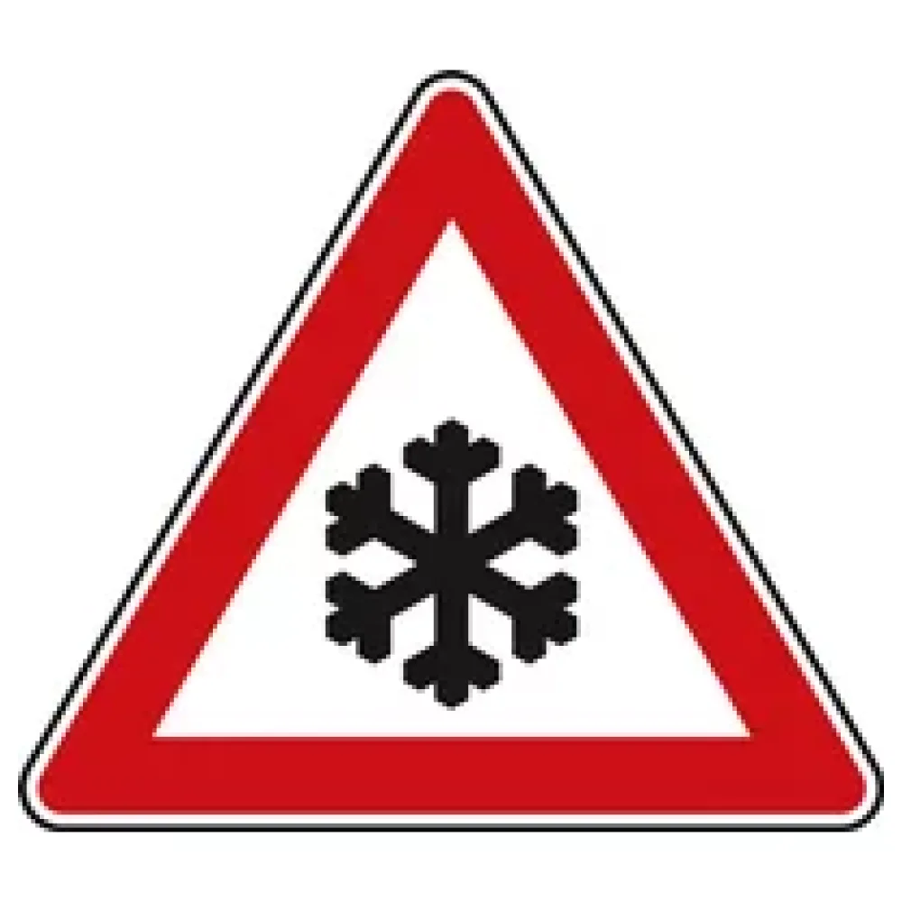Verkehrszeichen StVO - Dreieckiges Verkehrsschild Schnee- oder Eisglätte – Bild 2