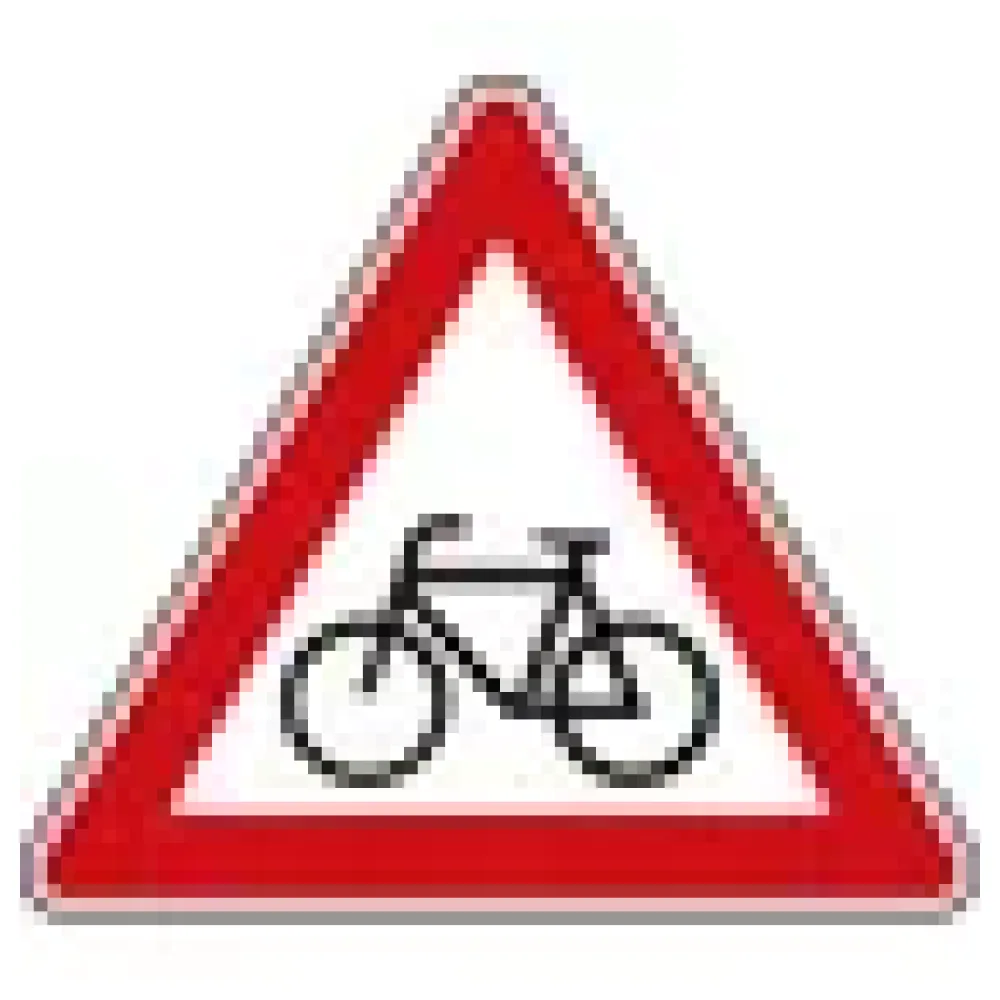 Verkehrszeichen StVO - Dreieckiges Verkehrsschild Fahrrad – Bild 3