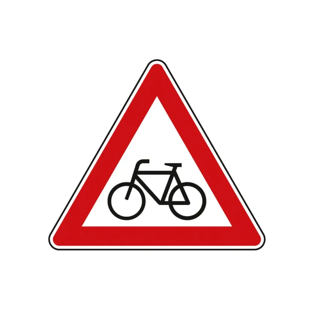 Verkehrszeichen StVO - Dreieckiges Verkehrsschild Fahrrad