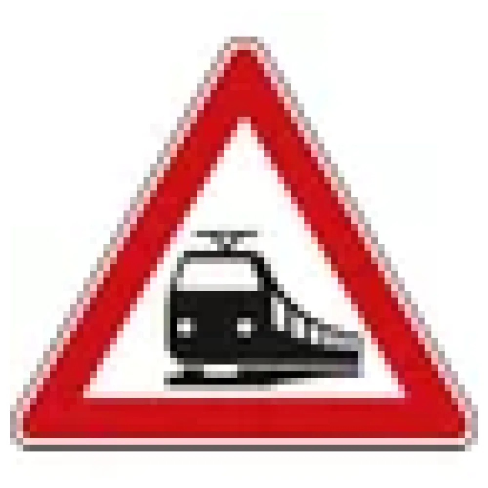 Verkehrszeichen StVO - Dreieckiges Verkehrsschild Bahnübergang – Bild 3