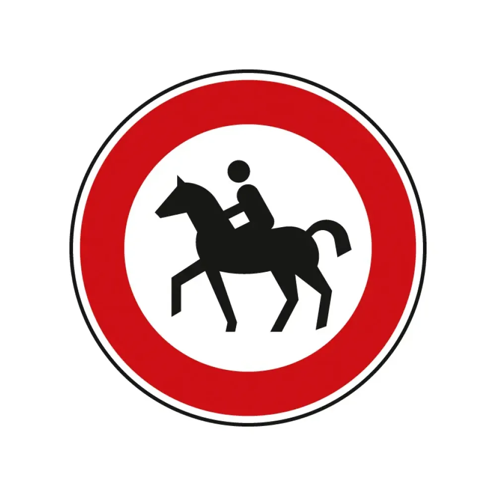Verkehrszeichen StVO - Verbot für Reiter