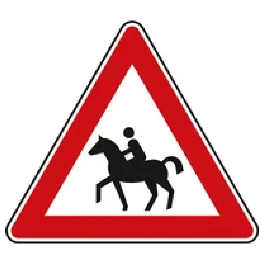 Verkehrszeichen StVO - Dreieckiges Verkehrsschild Reiter – Bild 2