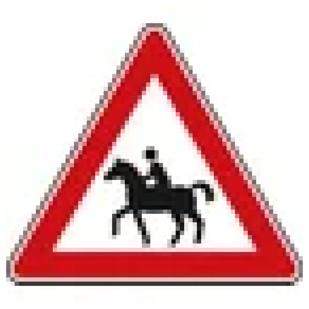 Verkehrszeichen StVO - Dreieckiges Verkehrsschild Reiter – Bild 3