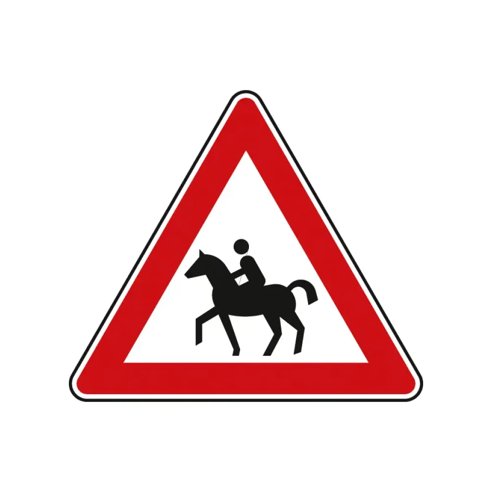 Verkehrszeichen StVO - Dreieckiges Verkehrsschild Reiter