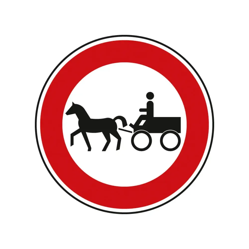 Verkehrszeichen StVO - Verbot für Gespannfuhrwerke