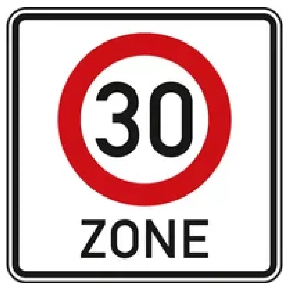 Verkehrsschild - Beginn einer Tempo 30-Zone – Bild 2