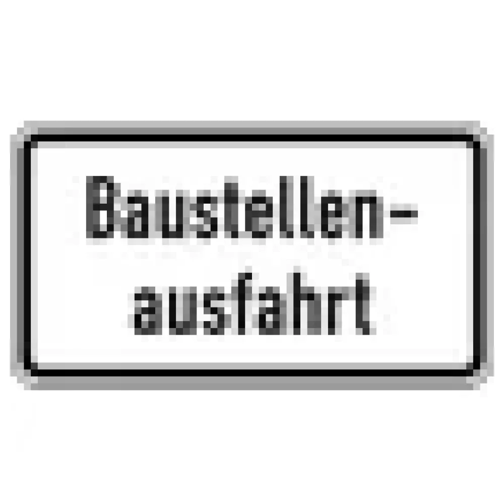 Verkehrszeichen Zusatzschild StVO - Baustellenausfahrt – Bild 3