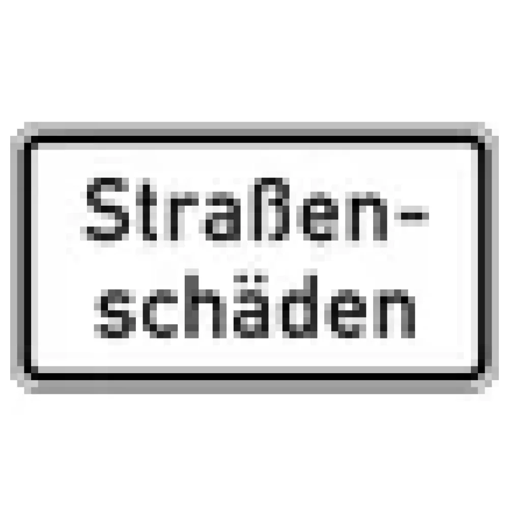 Verkehrszeichen Zusatzschild StVO - Straßenschäden – Bild 3