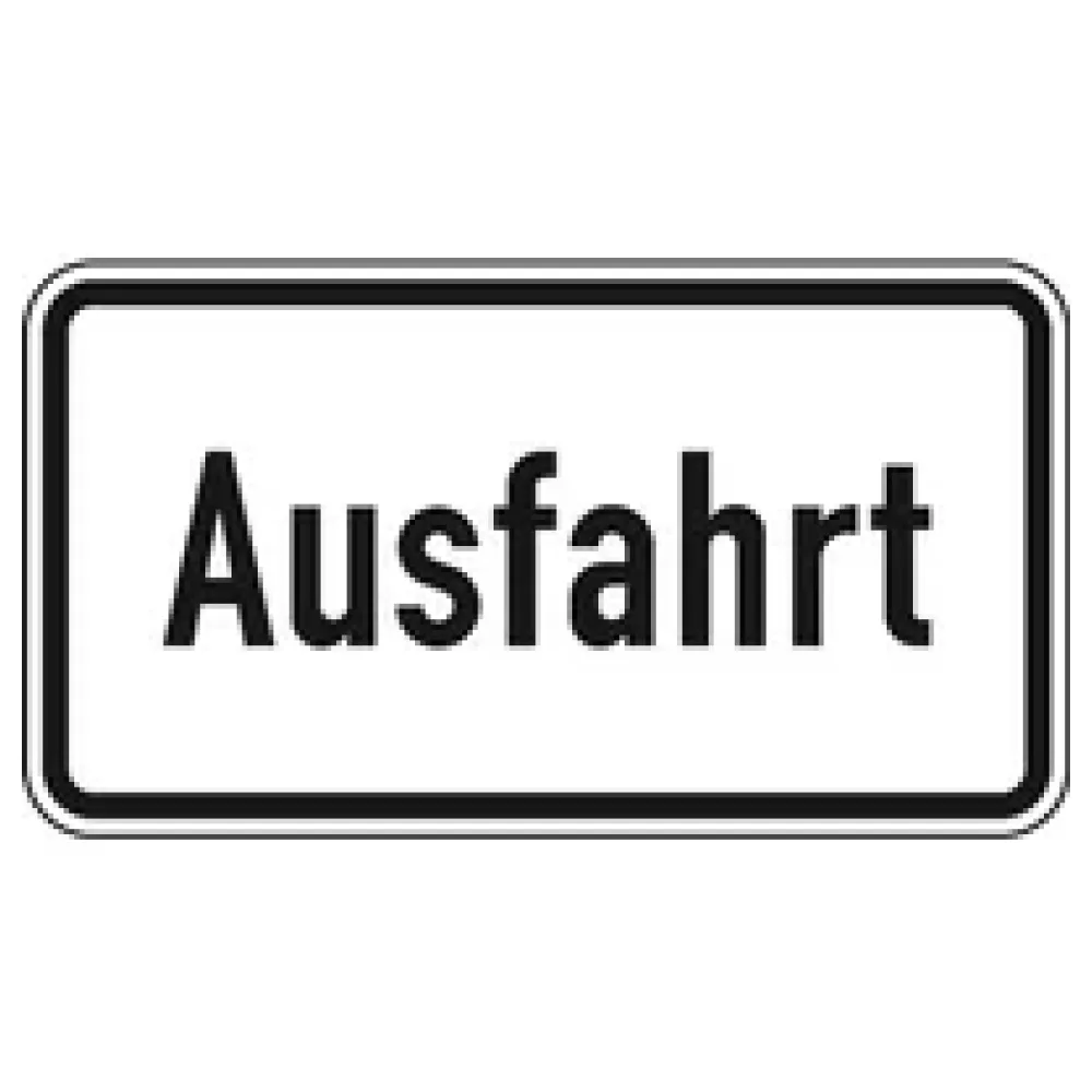 Verkehrszeichen Zusatzschild StVO - Ausfahrt – Bild 2