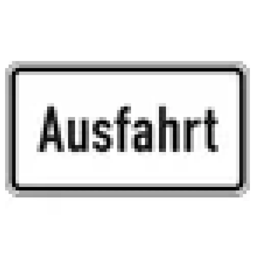 Verkehrszeichen Zusatzschild StVO - Ausfahrt – Bild 3