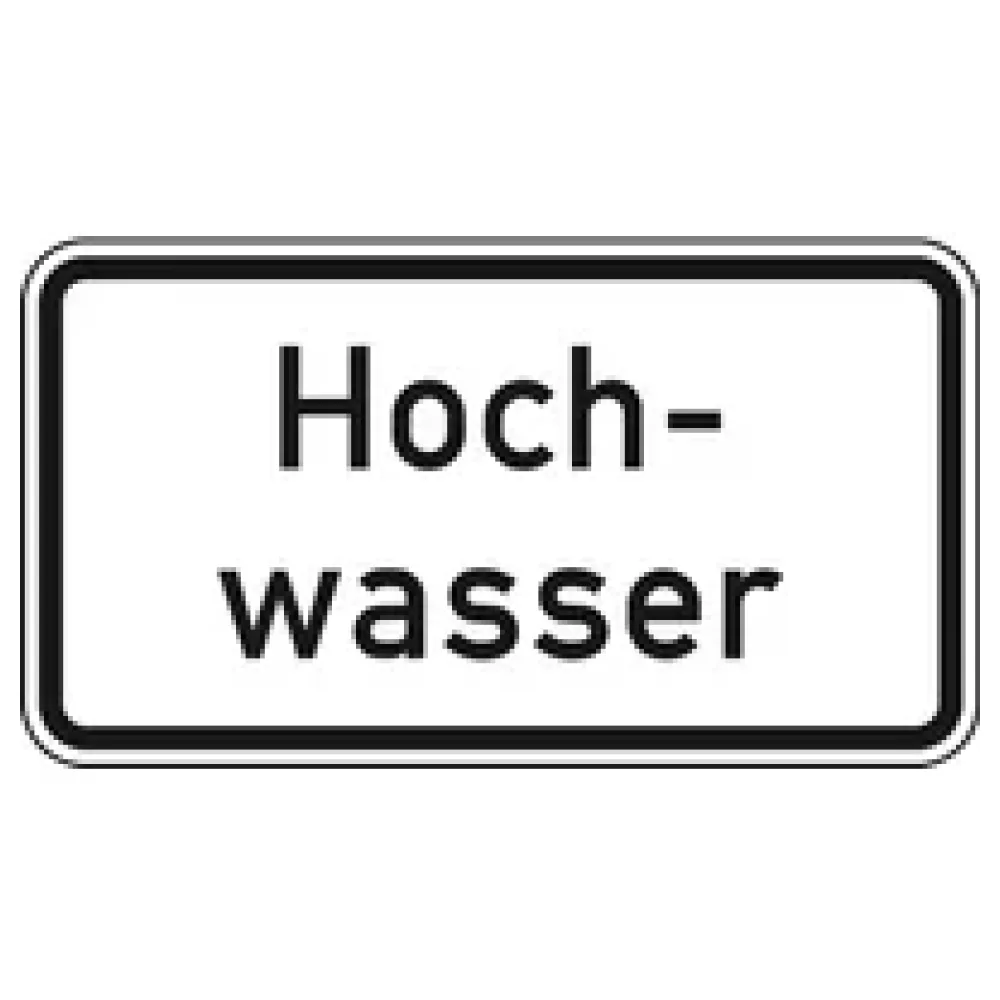 Verkehrszeichen Zusatzschild StVO - Hochwasser – Bild 2