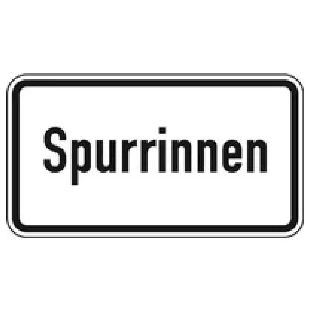 Verkehrszeichen Zusatzschild StVO - Spurrinnen – Bild 2