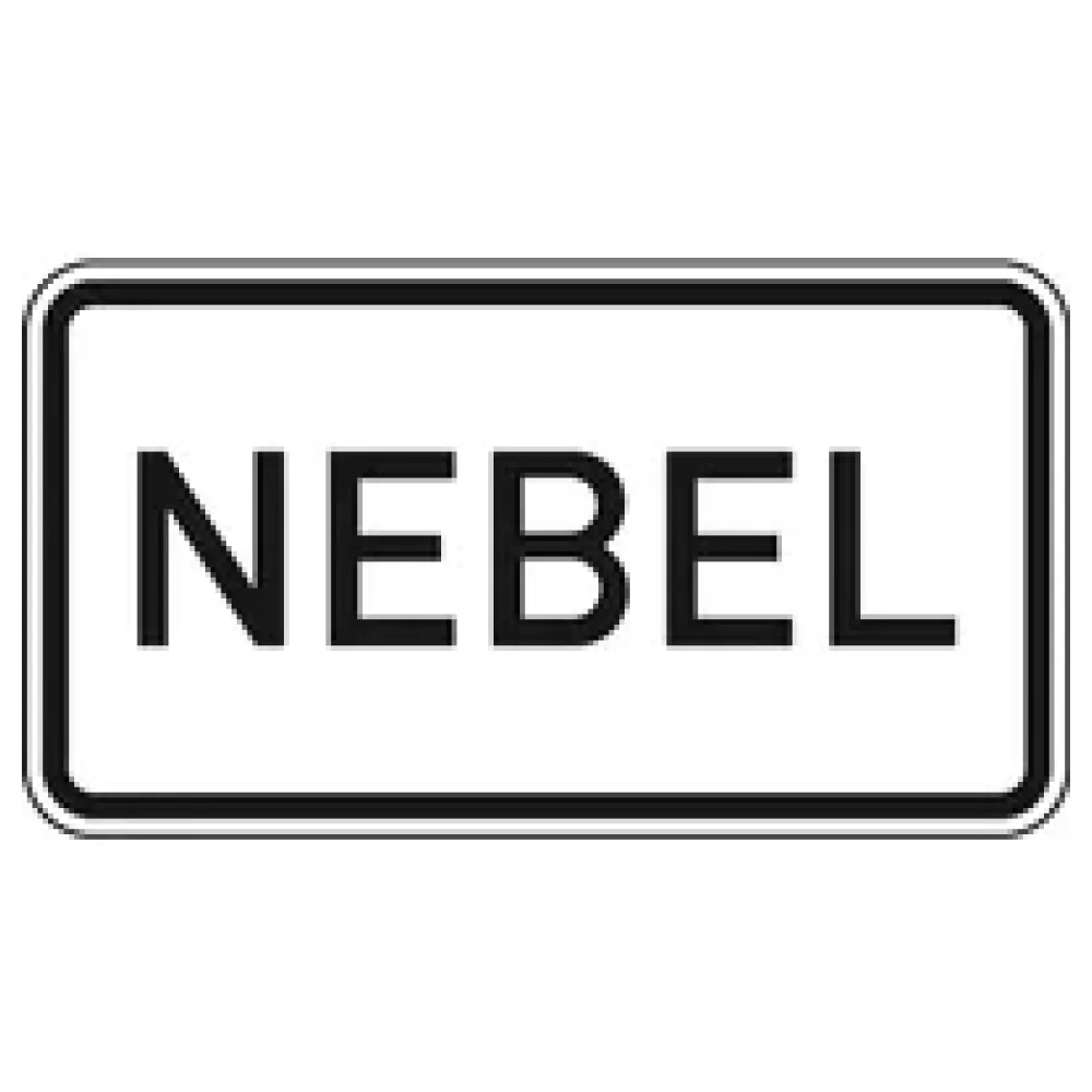 Verkehrszeichen Zusatzschild StVO - Nebel – Bild 2