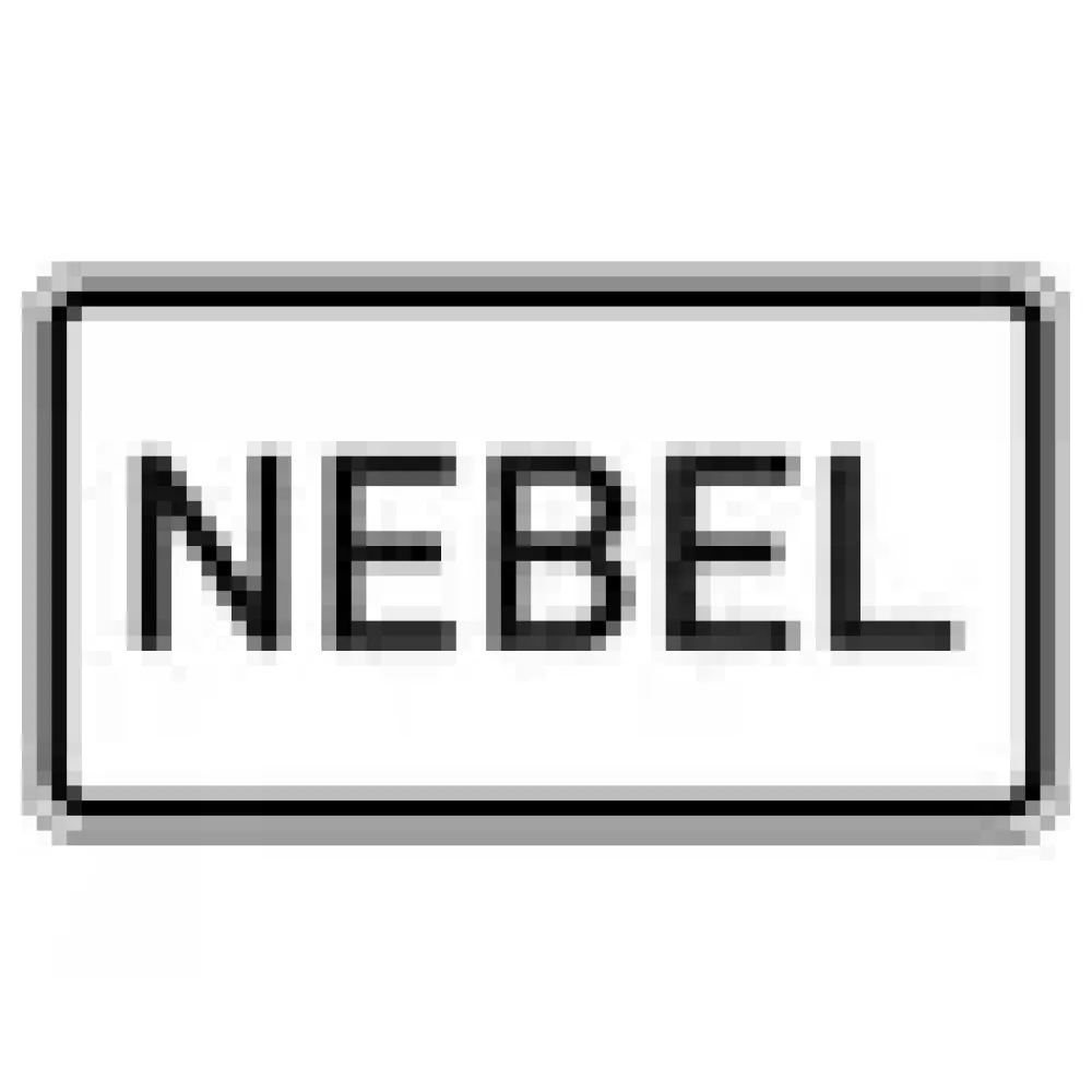 Verkehrszeichen Zusatzschild StVO - Nebel – Bild 3