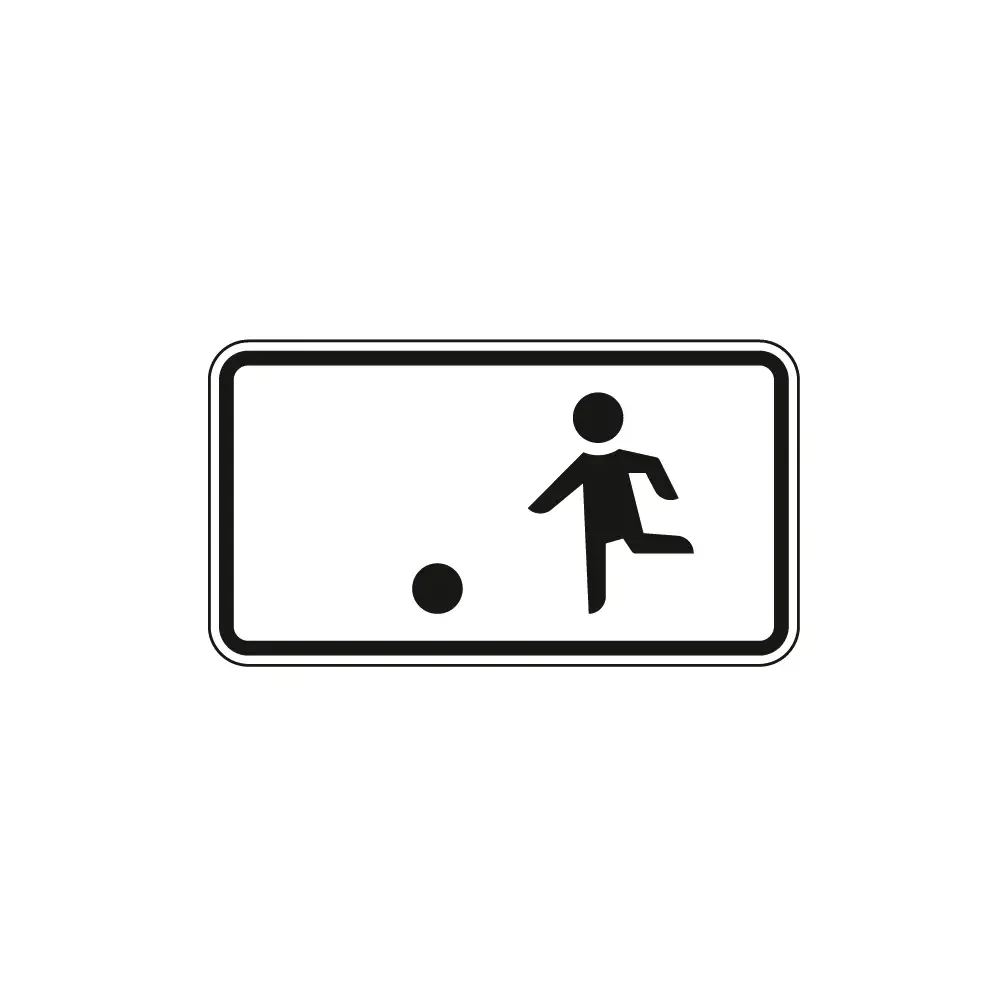 Verkehrszeichen Zusatzschild StVO - spielende Kinder