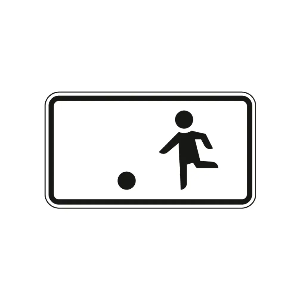 Verkehrszeichen Zusatzschild StVO - spielende Kinder