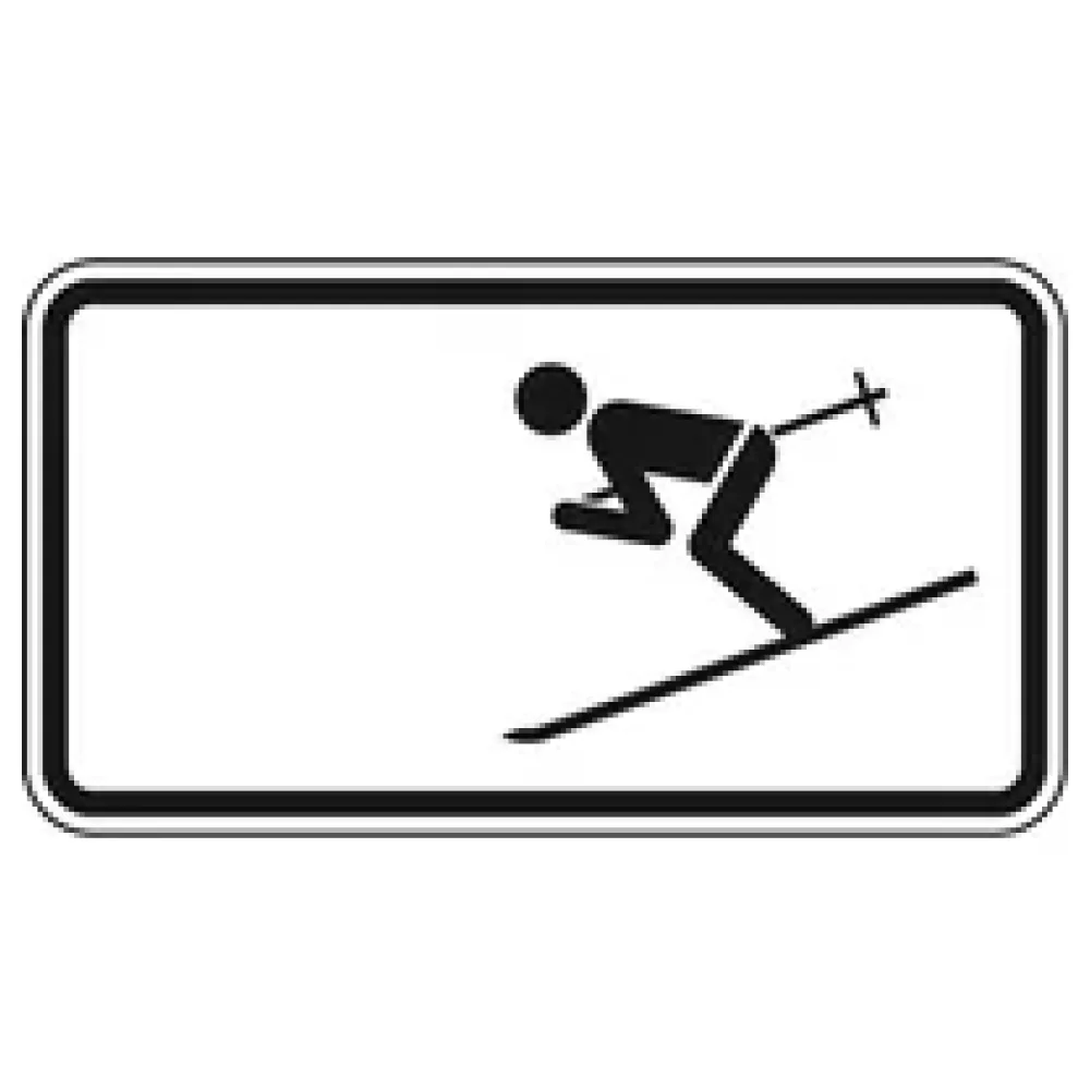 Verkehrszeichen Zusatzschild StVO - Wintersport erlaubt – Bild 2