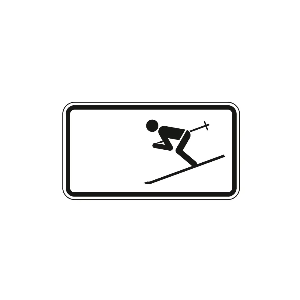 Verkehrszeichen Zusatzschild StVO - Wintersport erlaubt