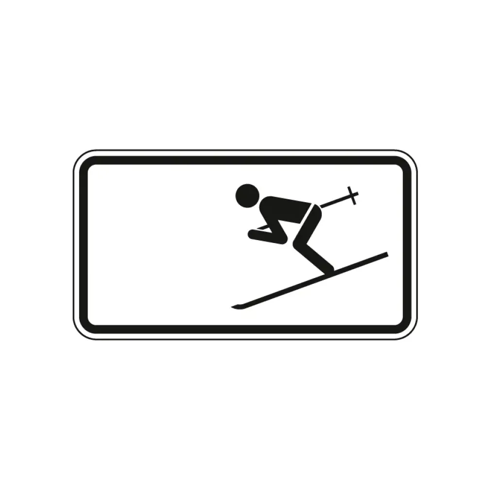 Verkehrszeichen Zusatzschild StVO - Wintersport erlaubt