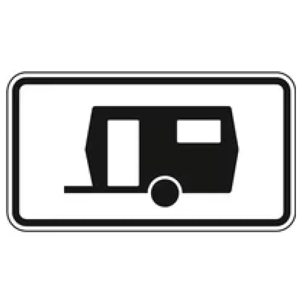 Verkehrszeichen Zusatzschild StVO - Wohnwagen - Parkzeit mehr als 14 Tage – Bild 2