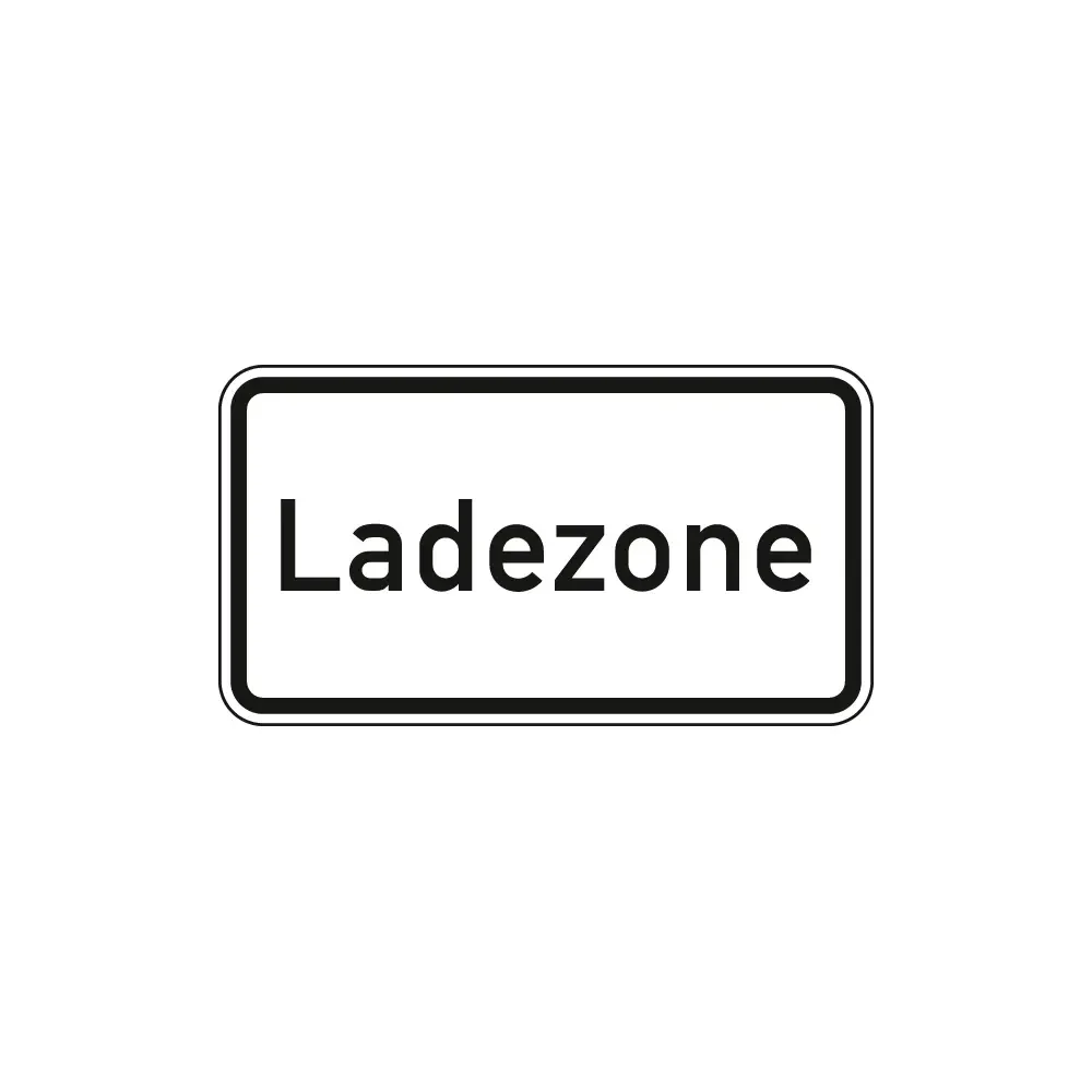 Verkehrszeichen Zusatzschild StVO - Ladezone