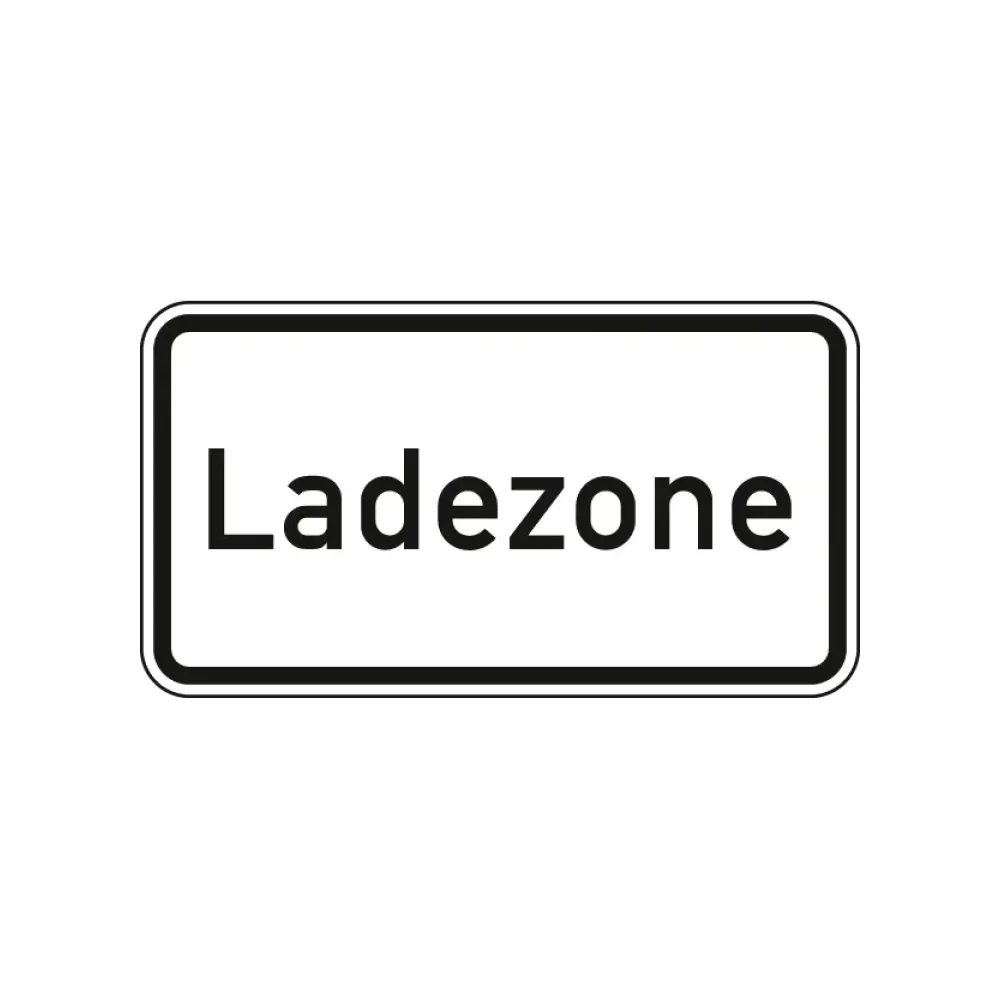 Verkehrszeichen Zusatzschild StVO - Ladezone