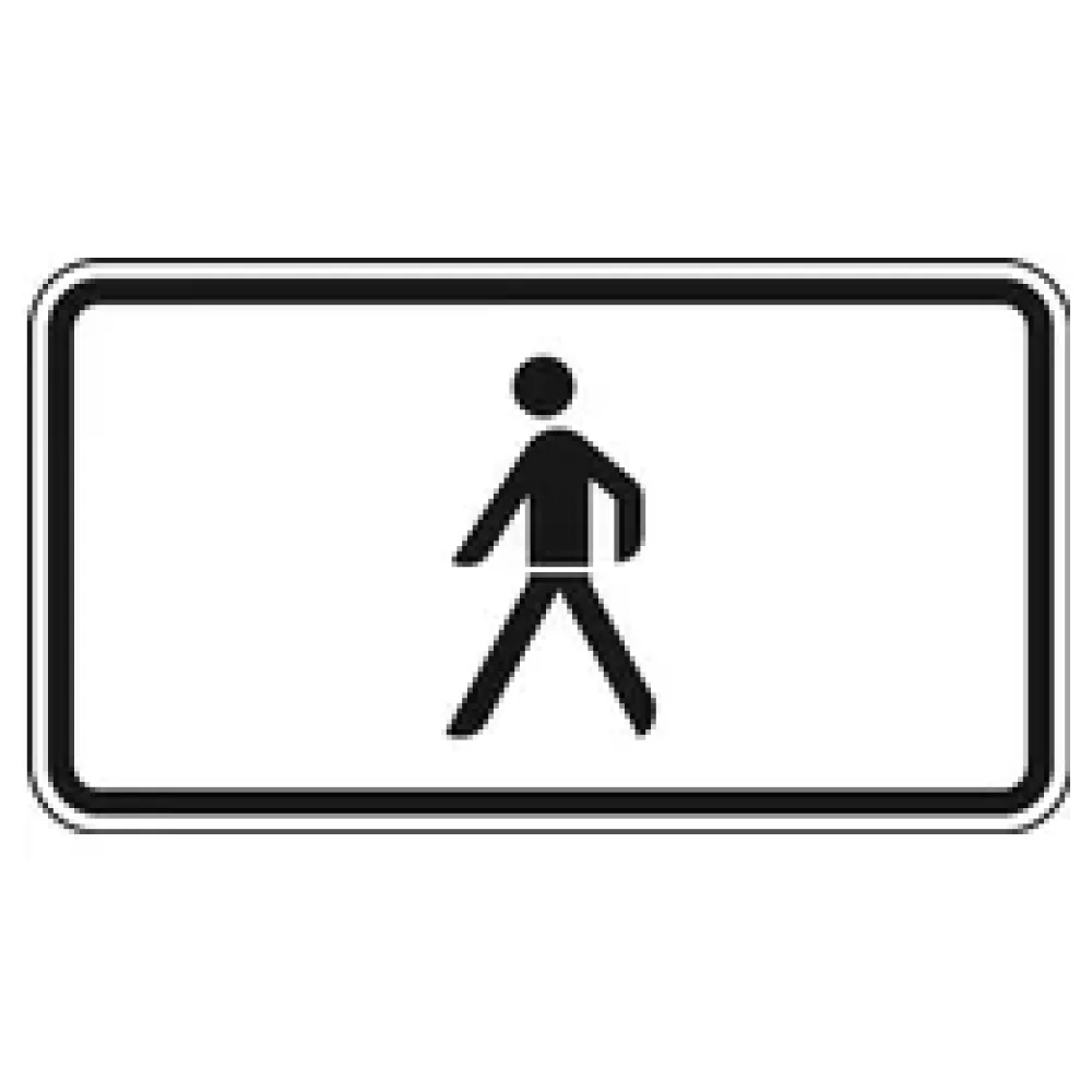 Verkehrszeichen Zusatzschild StVO - Fußgänger – Bild 2