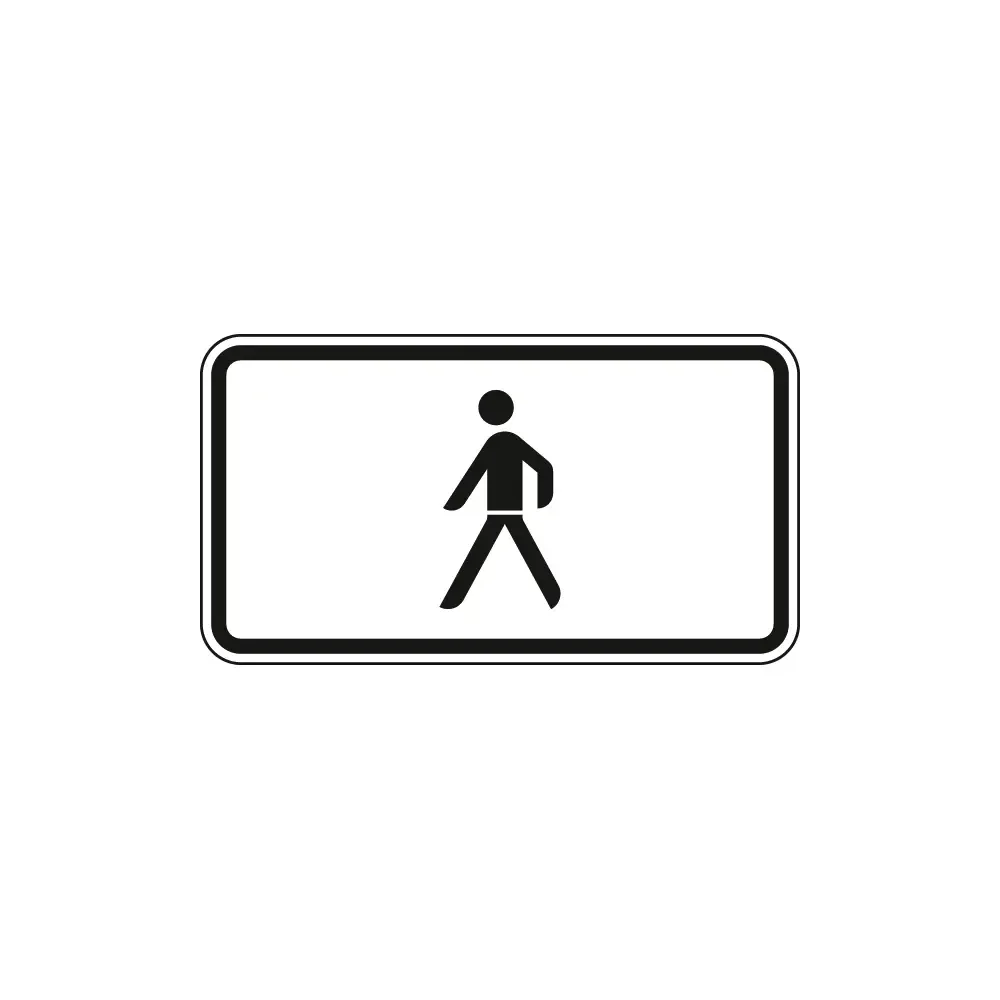 Verkehrszeichen Zusatzschild StVO - Fußgänger