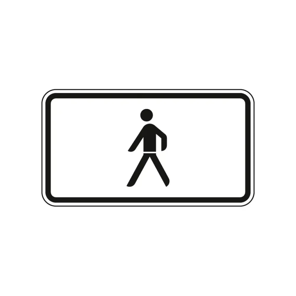 Verkehrszeichen Zusatzschild StVO - Fußgänger