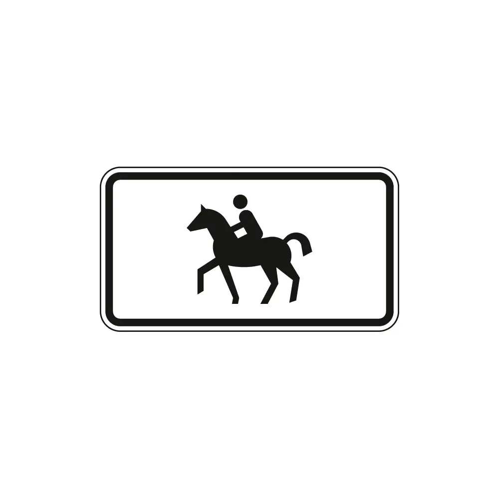 Verkehrszeichen Zusatzschild StVO - Reiter