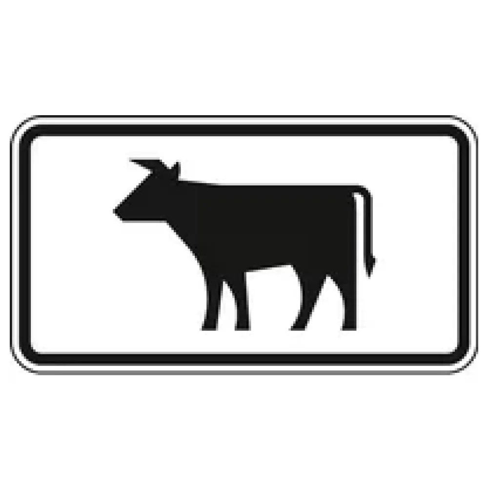Verkehrszeichen Zusatzschild StVO - Kuh – Bild 2