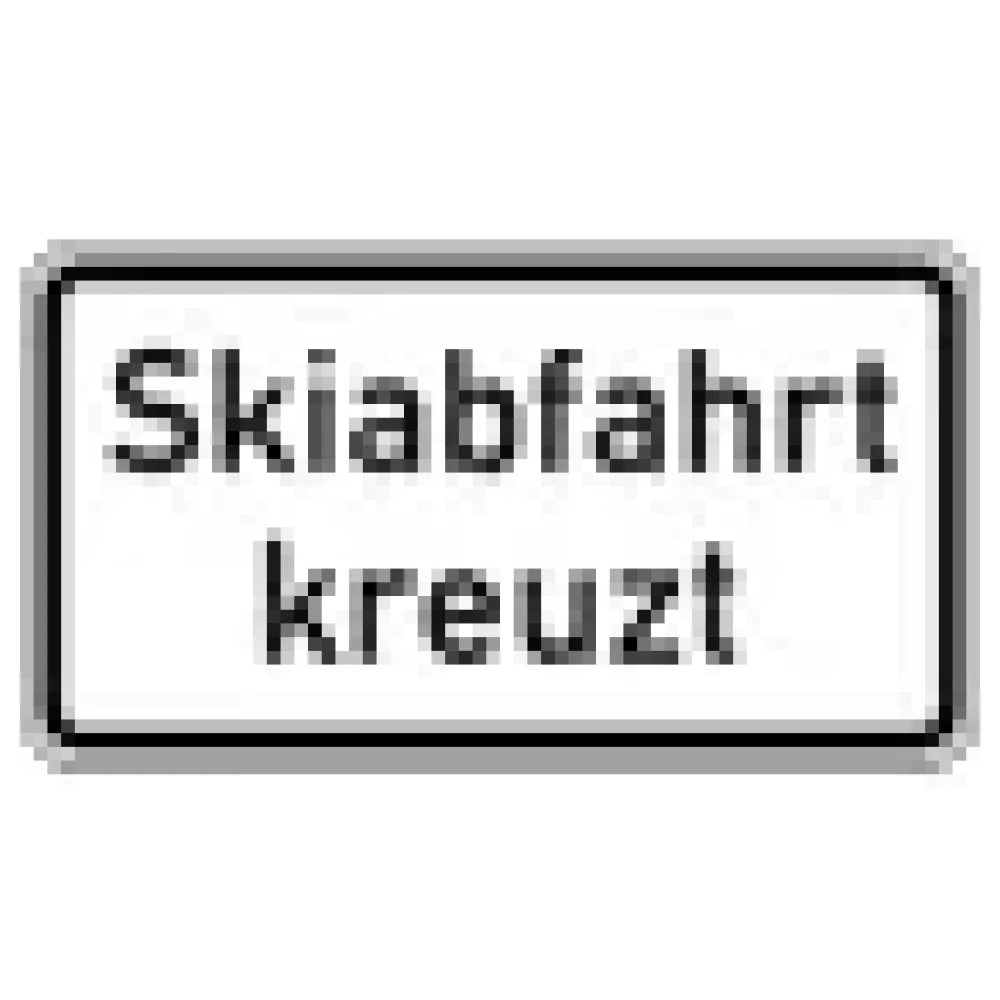 Verkehrszeichen Zusatzschild StVO - Skiabfahrt kreuzt – Bild 3